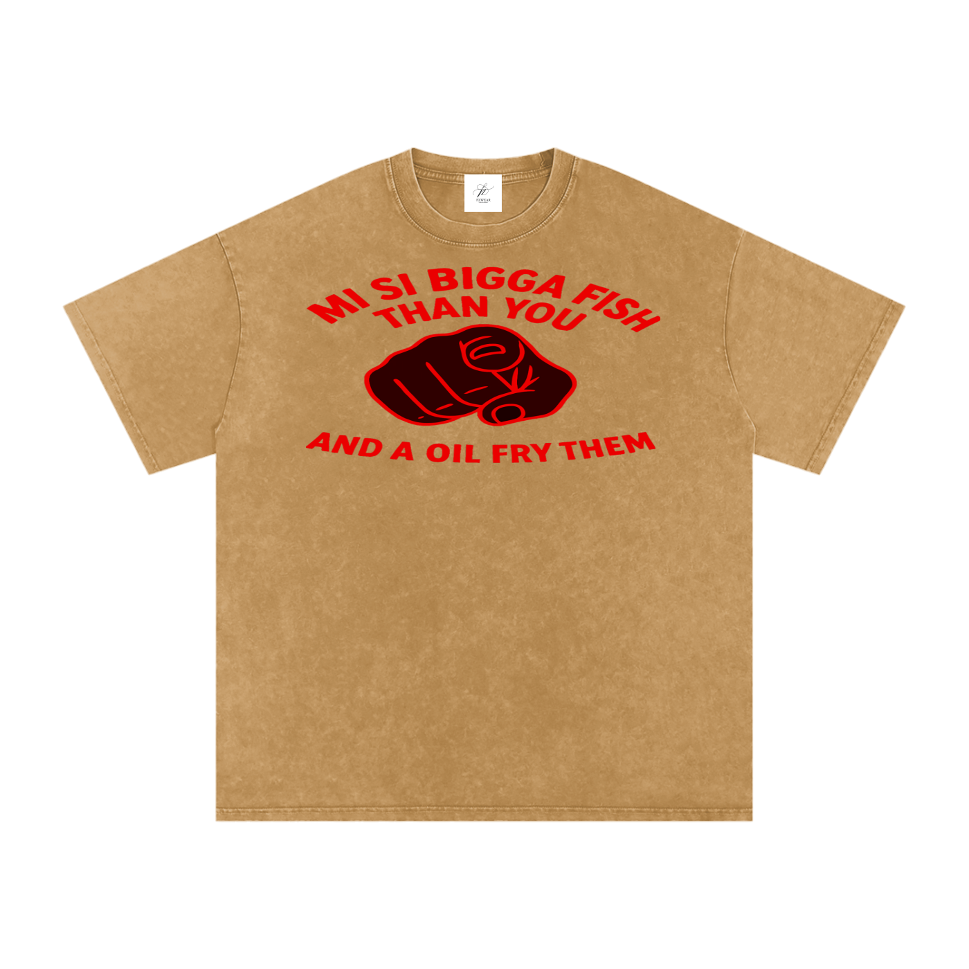 FZ Unisex Acid Wash Fry Oversize Tee