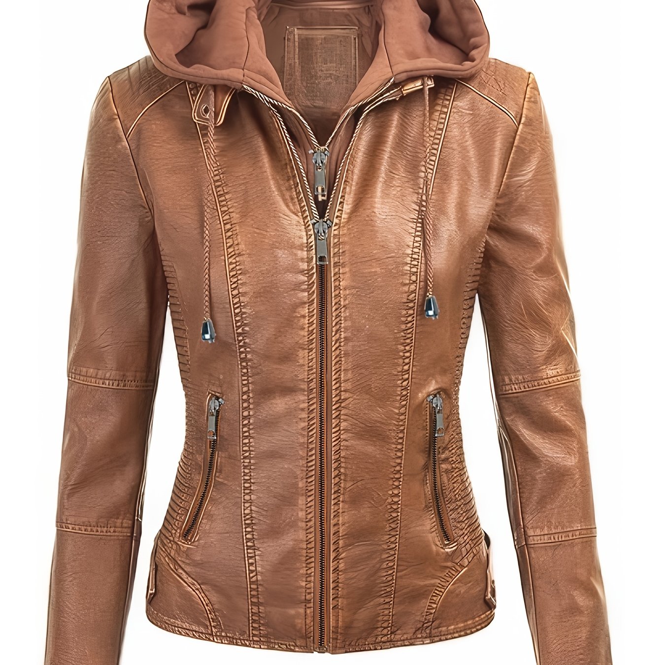 FZ Women's Detachable Hood PU Jacket