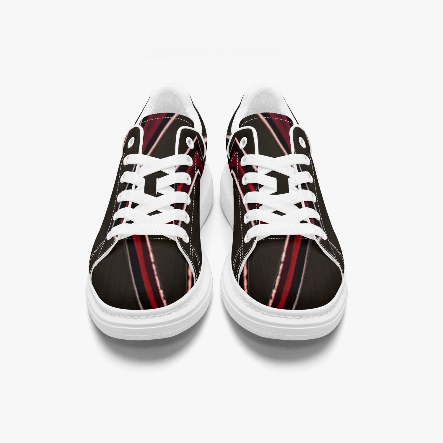 FZ Unisex Leather Oversized African Print Sneakers - FZwear
