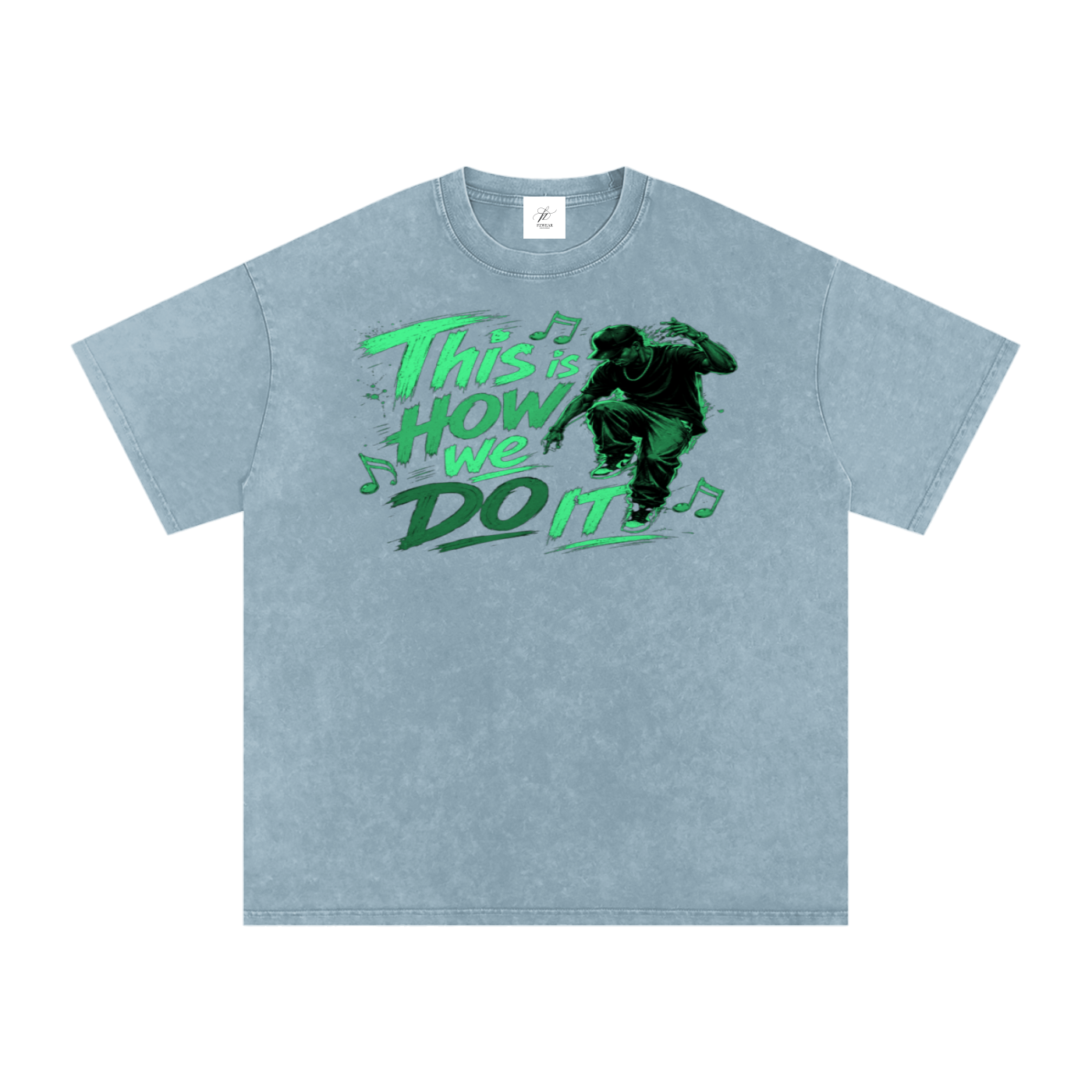 FZ Unisex Snow Washed Oversized Cotton Tee