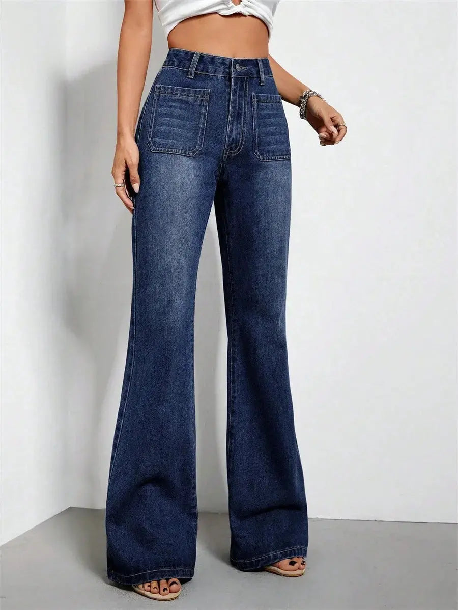 FZ Women's Vintage High Waisted Straight Loose Denim Pants - FZwear