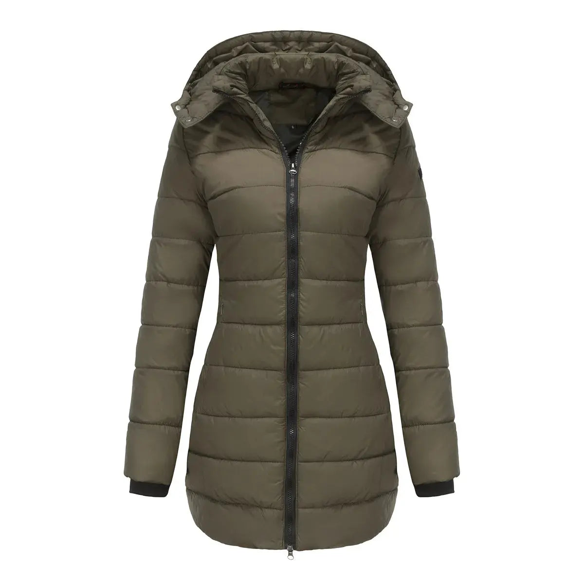 Coats Thick Parka Cotton 2023 Winter Black Jackets Women's Long Parkas Hooded Warm Winter Coats Women Maxi Y2k Black Overcoats FZwear