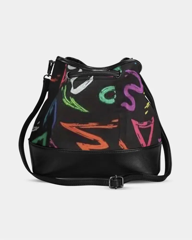 FZ AFRICAN ALPHA PRINT Mini Drawstring Bucket Bag FZwear