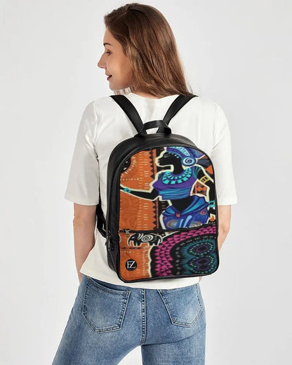 FZ AFRICAN PRINT Classic Faux Leather Backpack FZwear