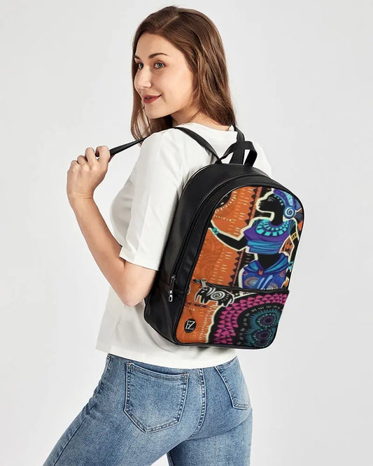 FZ AFRICAN PRINT Classic Faux Leather Backpack FZwear