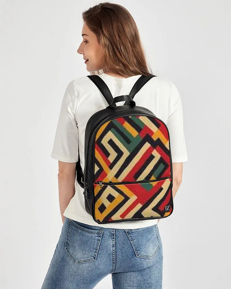 FZ AFRICAN PRINT Classic Faux Leather Backpack FZwear