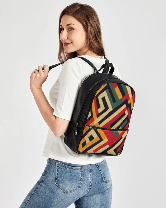 FZ AFRICAN PRINT Classic Faux Leather Backpack FZwear