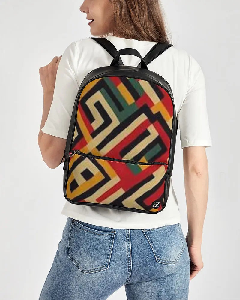 FZ AFRICAN PRINT Classic Faux Leather Backpack FZwear