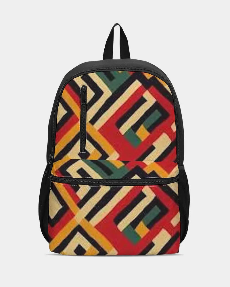 FZ AFRICAN PRINT Duo-Zip Front Canvas Backpack FZwear