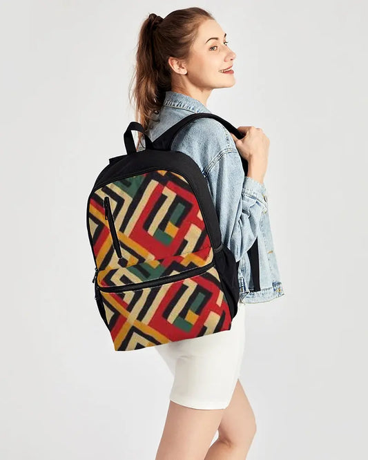 FZ AFRICAN PRINT Duo-Zip Front Canvas Backpack FZwear