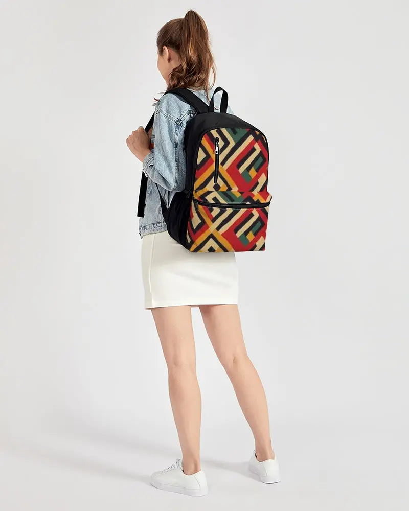 FZ AFRICAN PRINT Duo-Zip Front Canvas Backpack FZwear