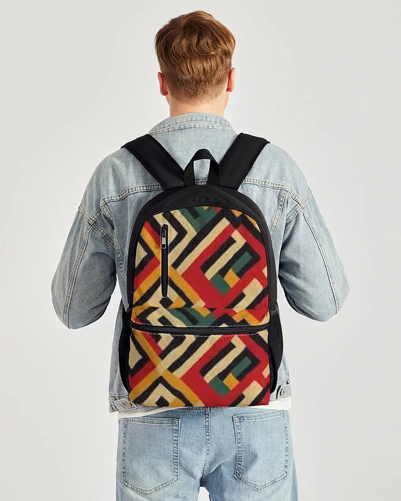 FZ AFRICAN PRINT Duo-Zip Front Canvas Backpack FZwear