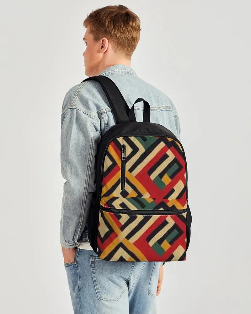 FZ AFRICAN PRINT Duo-Zip Front Canvas Backpack FZwear