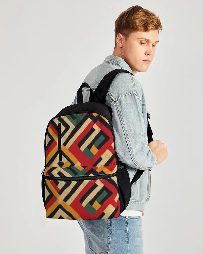 FZ AFRICAN PRINT Duo-Zip Front Canvas Backpack FZwear