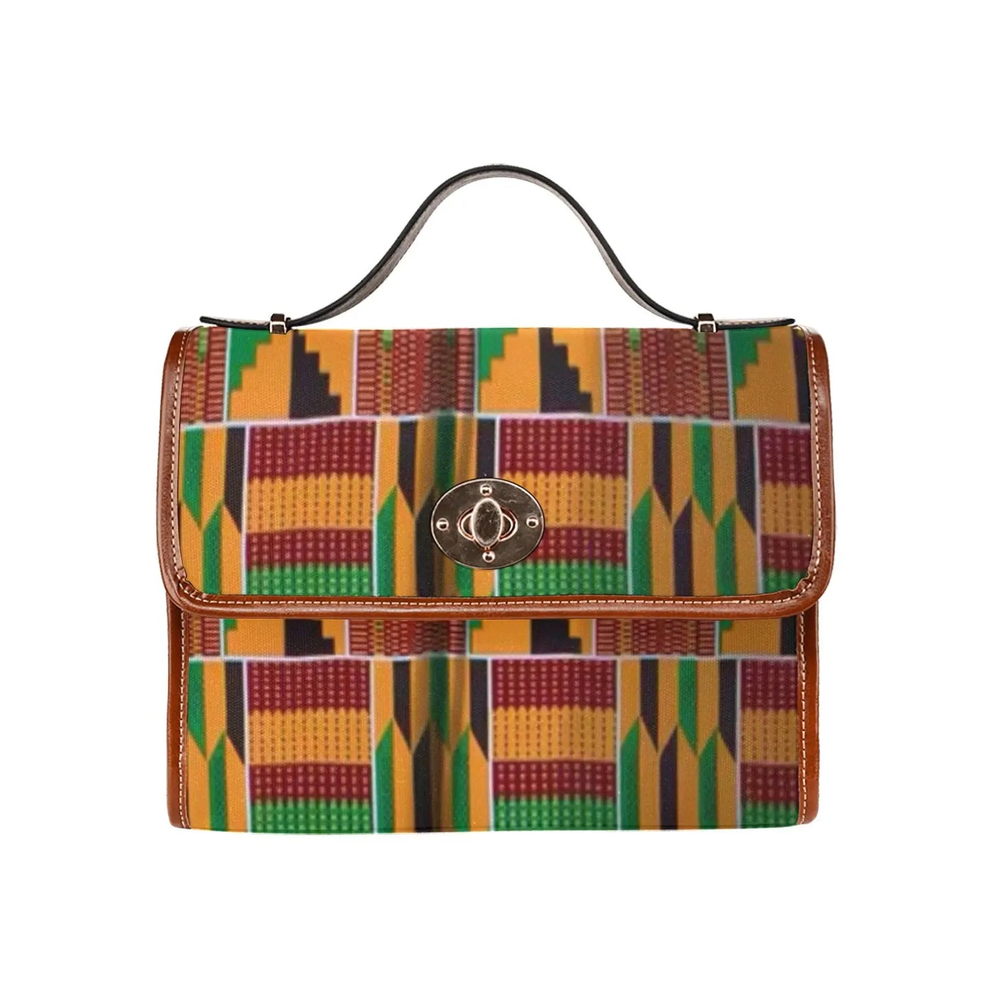 FZ AFRICAN PRINT HANDBAG All Over Print Canvas Bag(Model1641)(Brown) interestprint