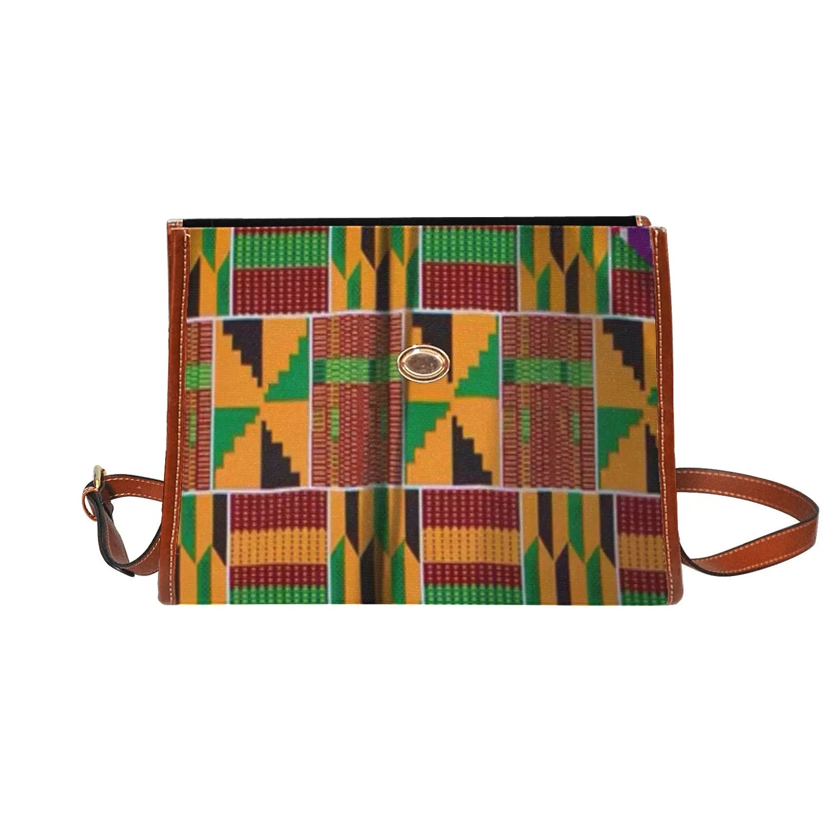 FZ AFRICAN PRINT HANDBAG All Over Print Canvas Bag(Model1641)(Brown) interestprint