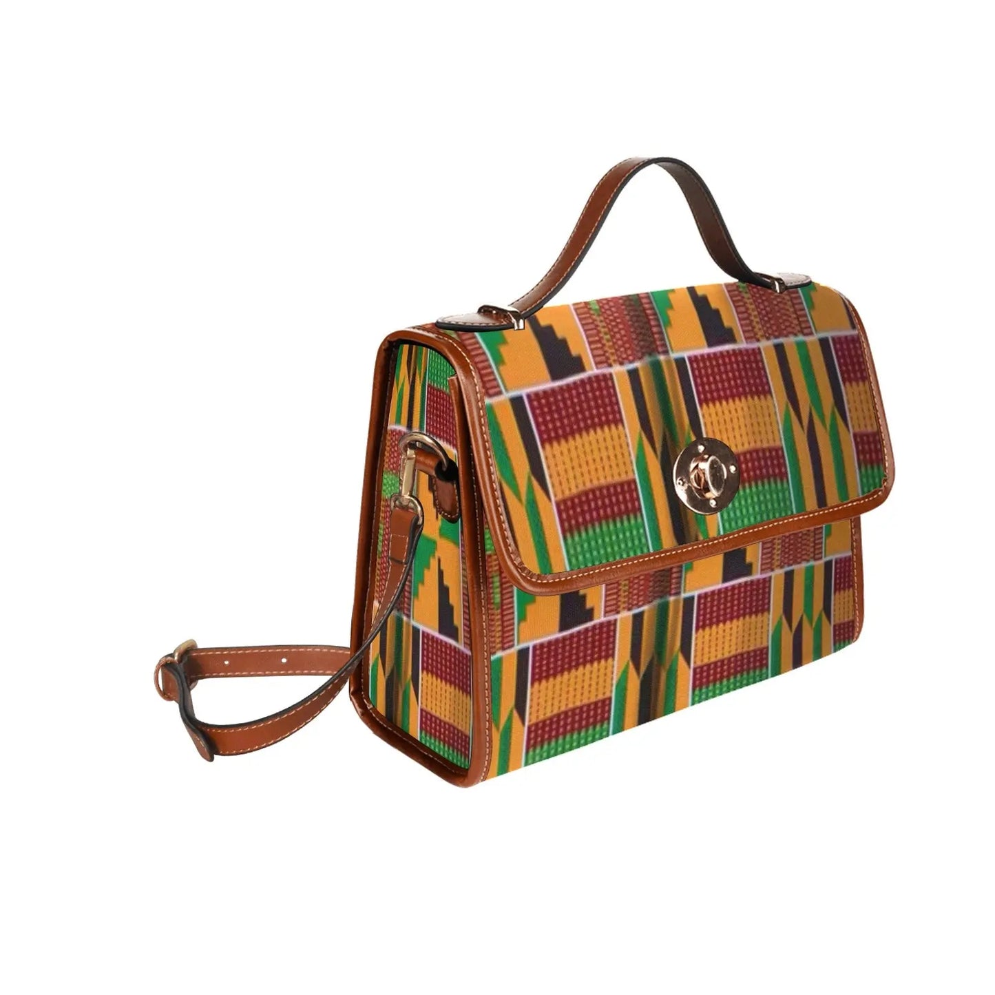 FZ AFRICAN PRINT HANDBAG All Over Print Canvas Bag(Model1641)(Brown) interestprint