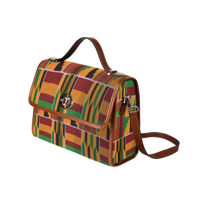 FZ AFRICAN PRINT HANDBAG All Over Print Canvas Bag(Model1641)(Brown) interestprint