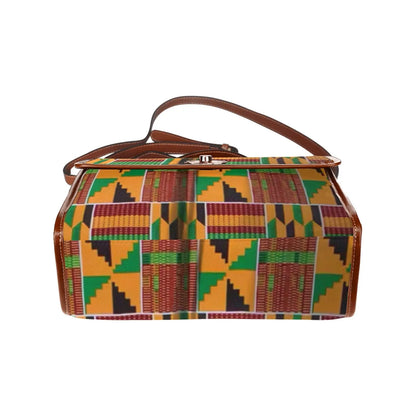 FZ AFRICAN PRINT HANDBAG All Over Print Canvas Bag(Model1641)(Brown) interestprint