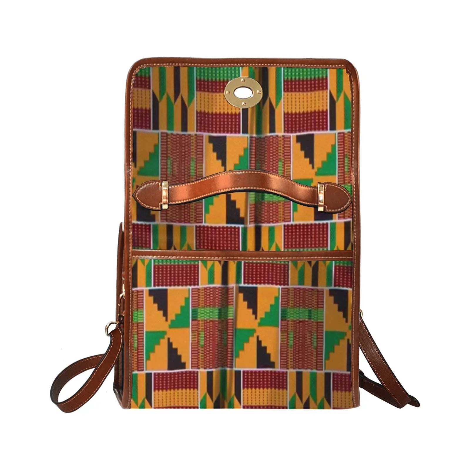 FZ AFRICAN PRINT HANDBAG All Over Print Canvas Bag(Model1641)(Brown) interestprint