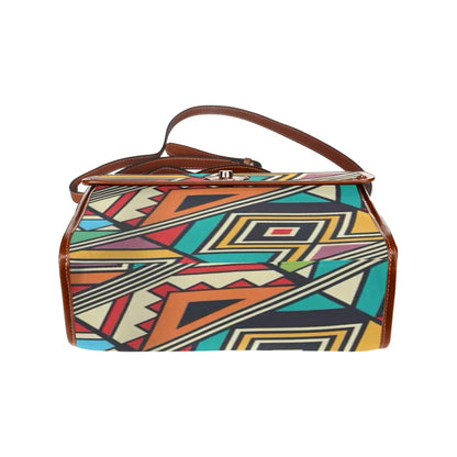 FZ AFRICAN PRINT HANDBAG All Over Print Canvas Bag(Model1641)(Brown) interestprint