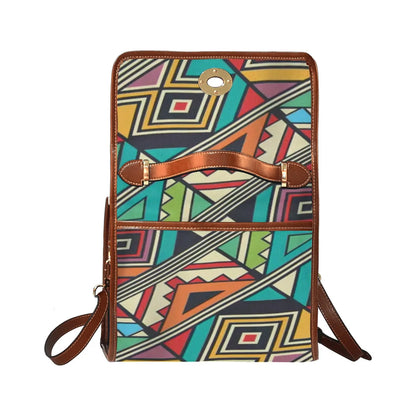 FZ AFRICAN PRINT HANDBAG All Over Print Canvas Bag(Model1641)(Brown) interestprint