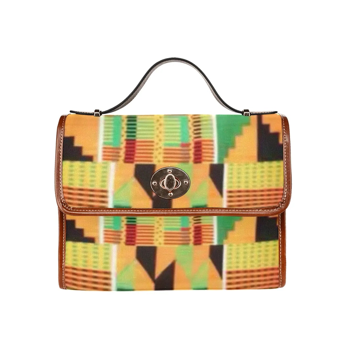 FZ AFRICAN PRINT HANDBAG All Over Print Canvas Bag(Model1641)(Brown) interestprint