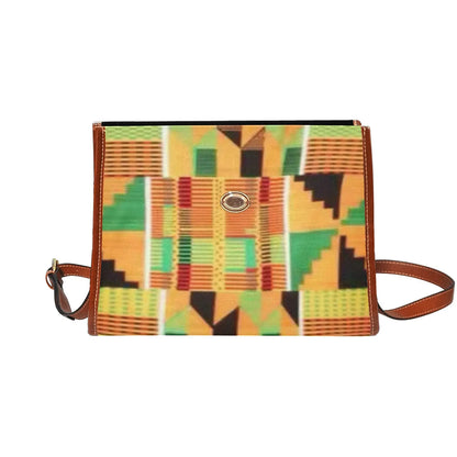 FZ AFRICAN PRINT HANDBAG All Over Print Canvas Bag(Model1641)(Brown) interestprint