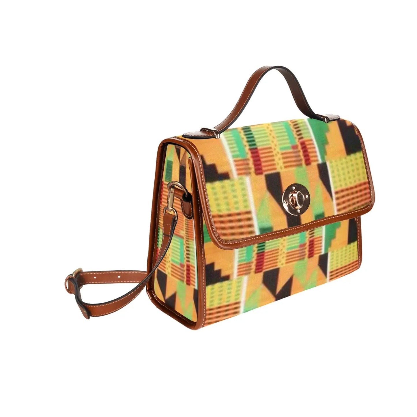 FZ AFRICAN PRINT HANDBAG All Over Print Canvas Bag(Model1641)(Brown) interestprint