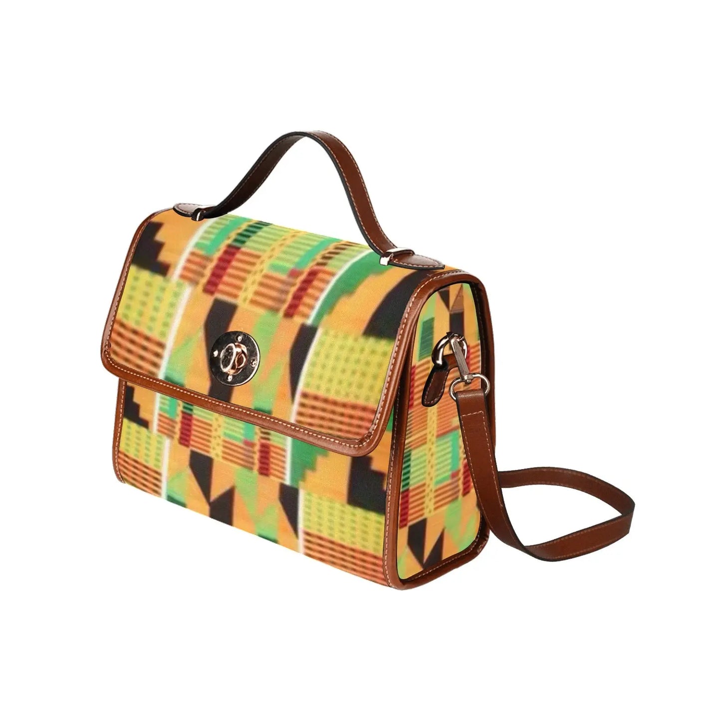 FZ AFRICAN PRINT HANDBAG All Over Print Canvas Bag(Model1641)(Brown) interestprint