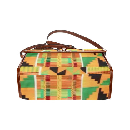 FZ AFRICAN PRINT HANDBAG All Over Print Canvas Bag(Model1641)(Brown) interestprint