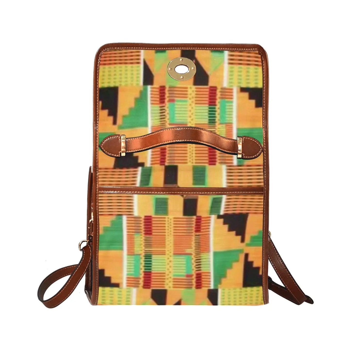 FZ AFRICAN PRINT HANDBAG All Over Print Canvas Bag(Model1641)(Brown) interestprint