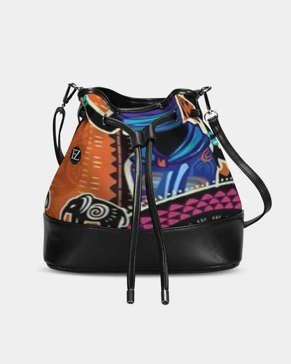 FZ AFRICAN PRINT Mini Drawstring Bucket Bag FZwear