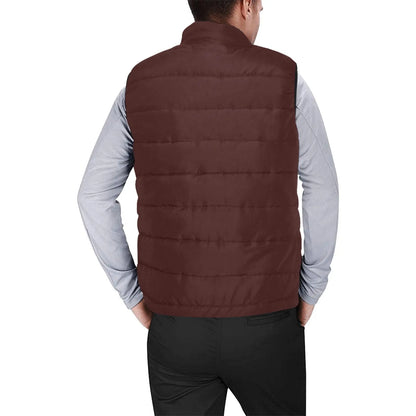 FZ Men's Puff Jacket Men's Padded Vest(ModelH44) interestprint