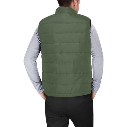 FZ Men's Puff Jacket Men's Padded Vest(ModelH44) interestprint