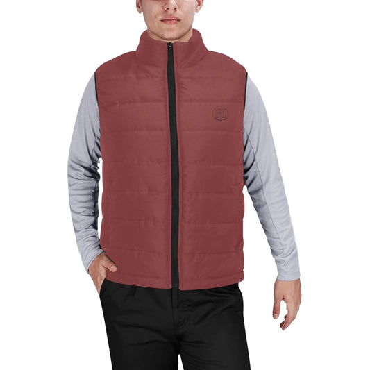 FZ Men's Puff Jacket Men's Padded Vest(ModelH44) interestprint