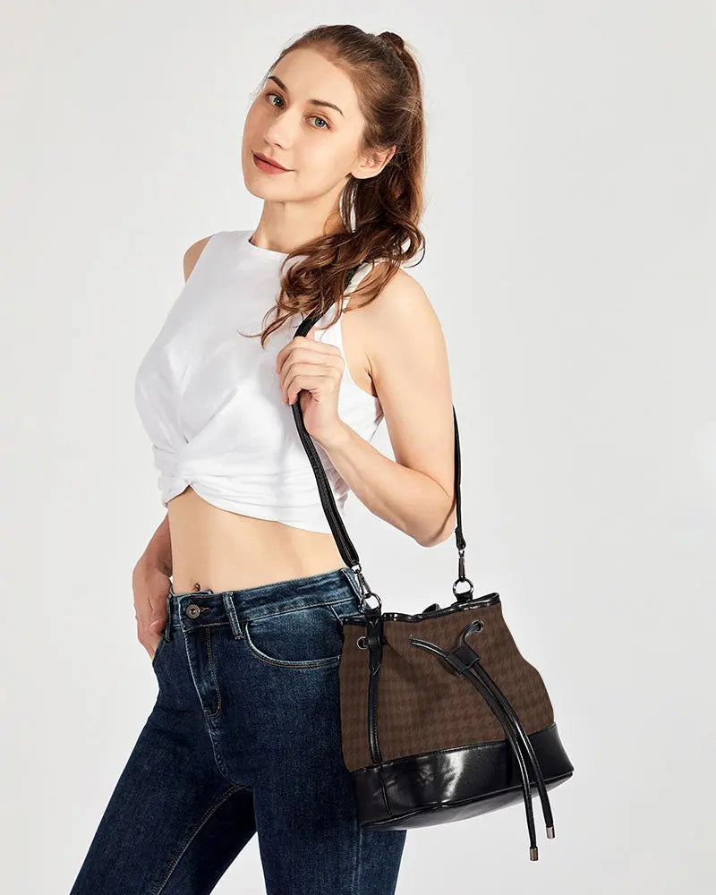 FZ PLAID Mini Drawstring Bucket Bag FZwear