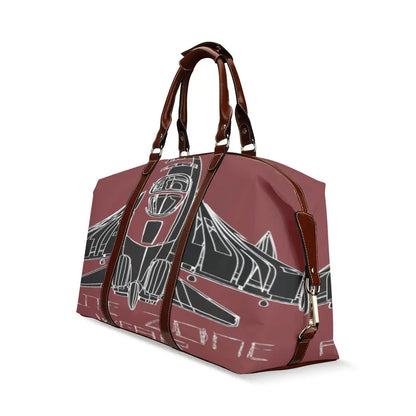 FZ Plane Print Original Travel Bag - Burgundy Flight Bag(Model 1643) interestprint