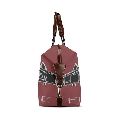 FZ Plane Print Original Travel Bag - Burgundy Flight Bag(Model 1643) interestprint