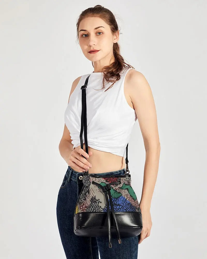 FZ SAFARI PRINT Mini Drawstring Bucket Bag FZwear