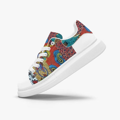 FZ Unisex African Print Leather Oversized Sneakers FZwear