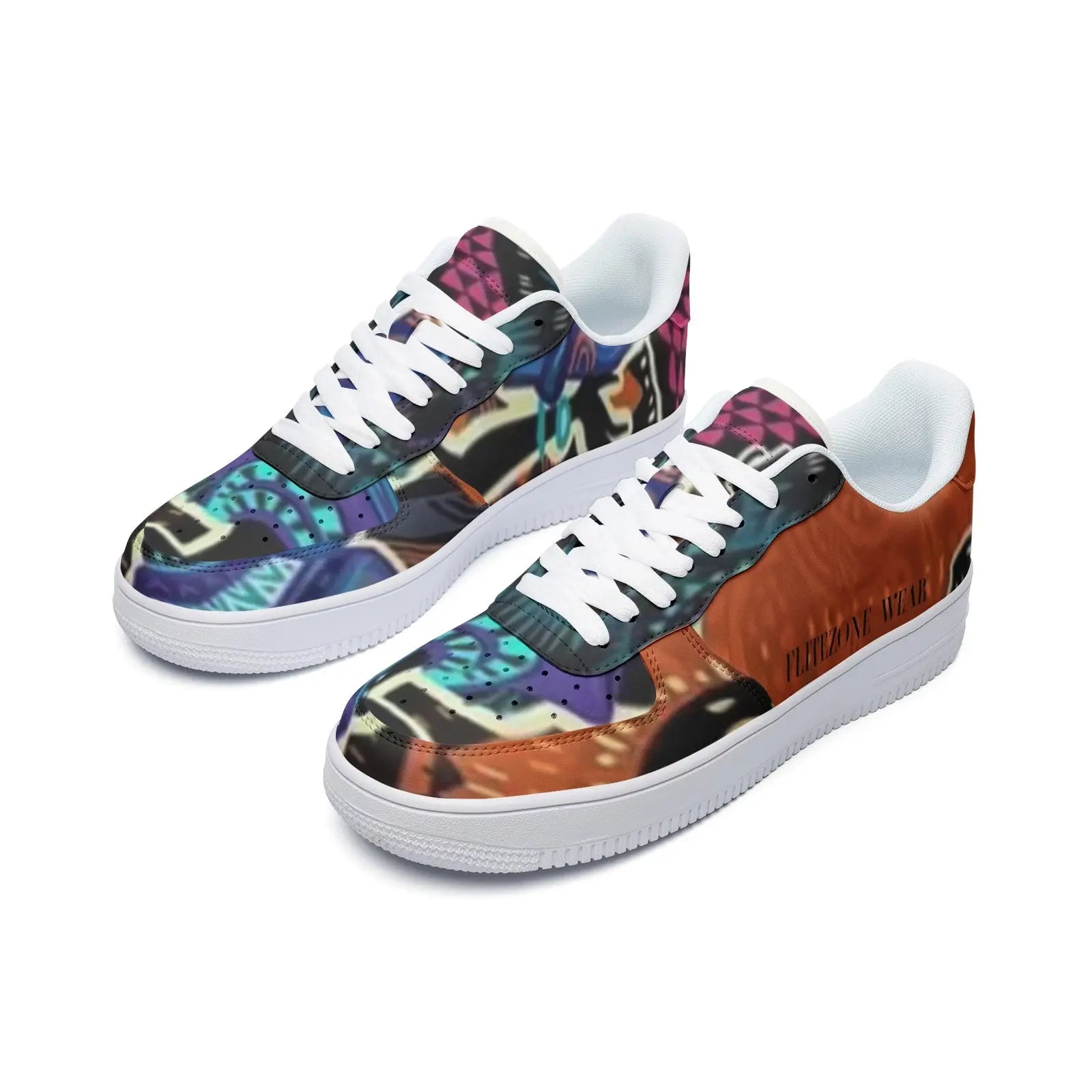 FZ Unisex Low Top Leather Sneakers Printy6