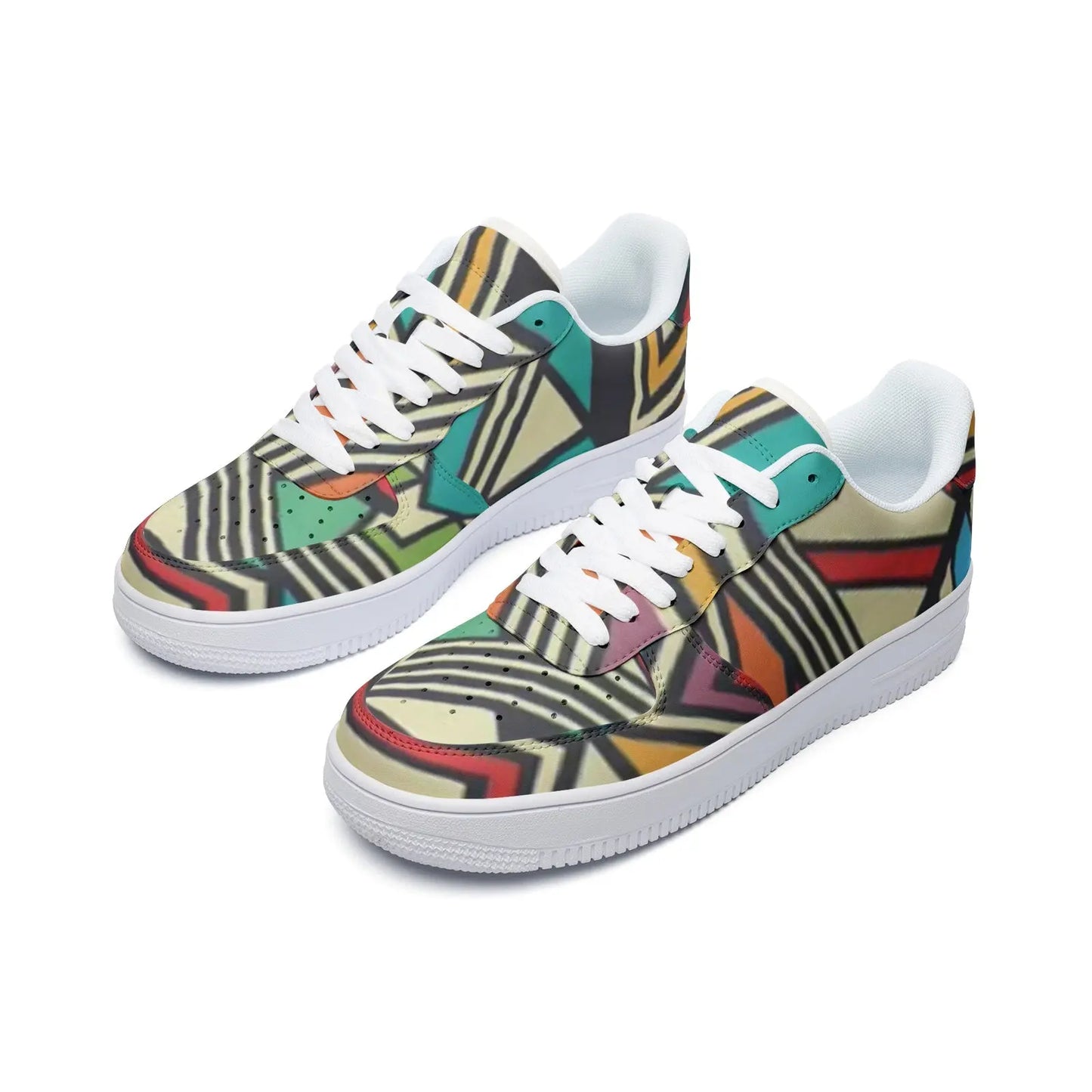 FZ Unisex Low Top Leather Sneakers Printy6