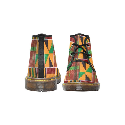 FZ WEAR BOOT - AFRICAN PRINT 1 Men's Canvas Chukka Boots (Model 2402-1) interestprint