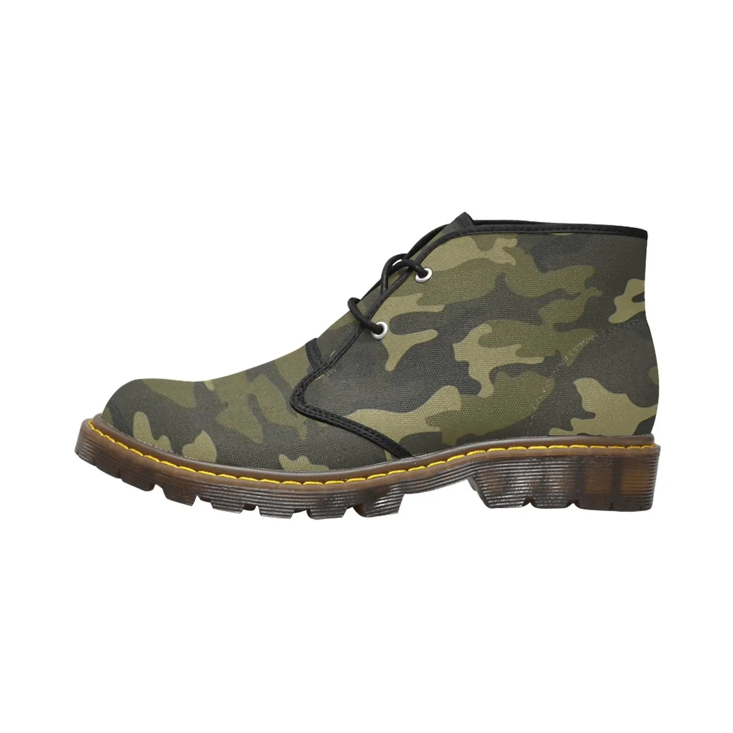 FZ WEAR BOOT - ARMY PRINT Men's Canvas Chukka Boots (Model 2402-1) interestprint