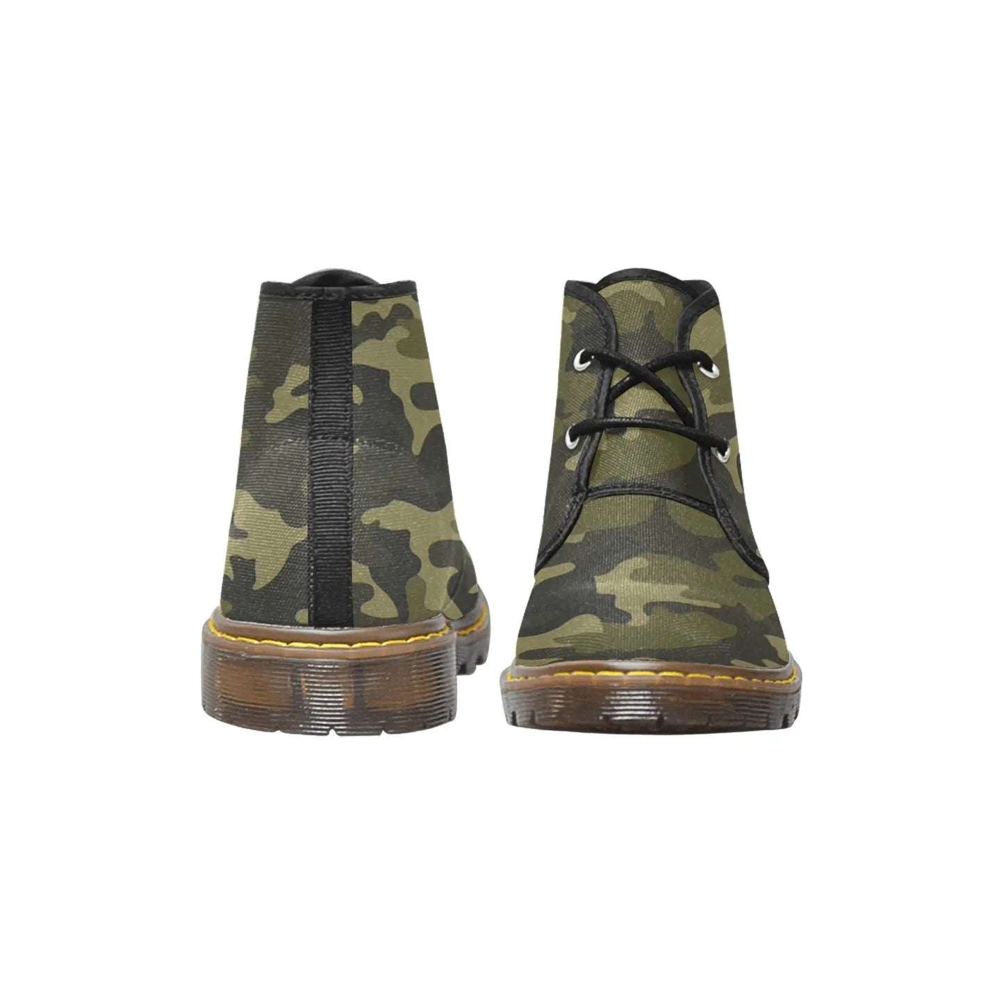 FZ WEAR BOOT - ARMY PRINT Men's Canvas Chukka Boots (Model 2402-1) interestprint