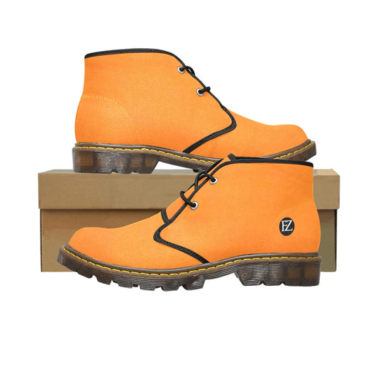 FZ WEAR BOOT - ORANGE Men's Canvas Chukka Boots (Model 2402-1) interestprint