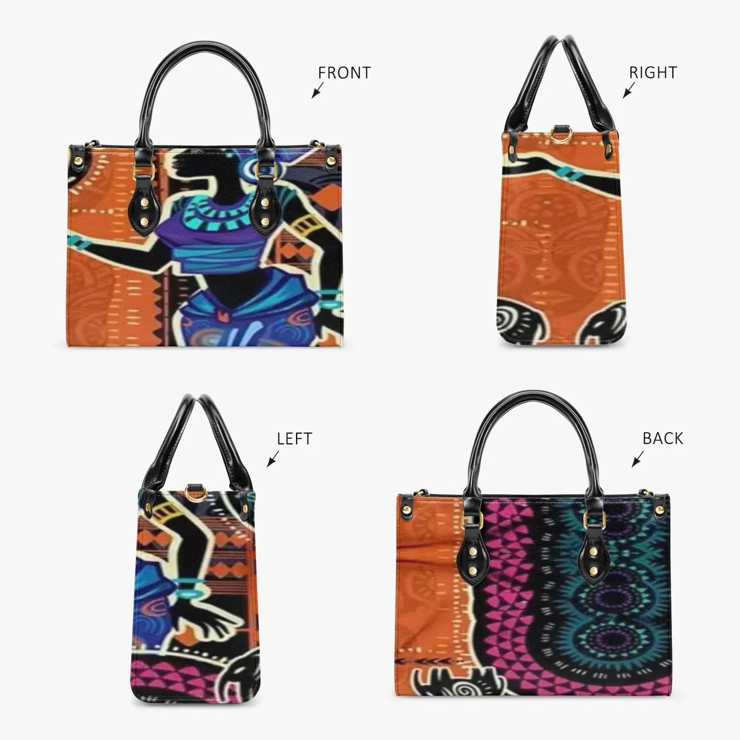 FZ Women's African Print Concise Type Tote Bag FZwear