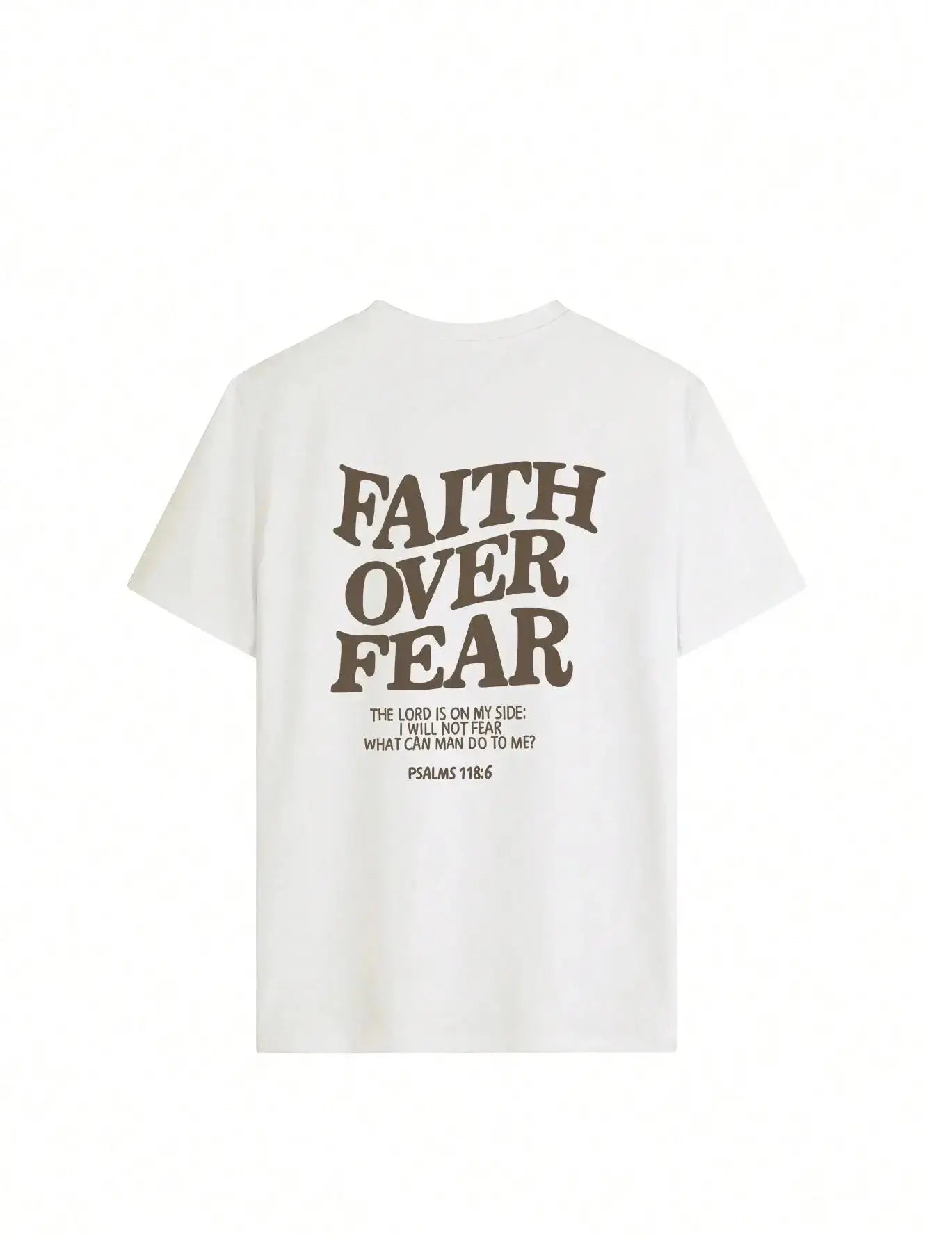 Faith Over Fear Letter Printing Women T-Shirts Breathable Cotton Clothes Summer Street Tee Shirts Casual Oversize Streetwear FZwear