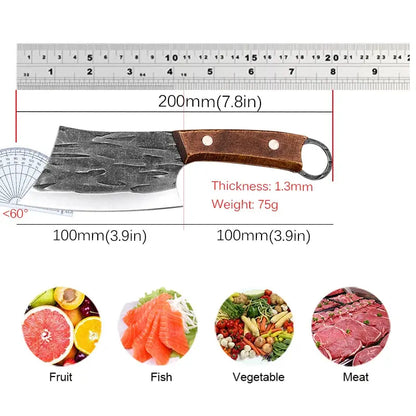 Forged Meat Cleaver Vegetable Slicing Knife Stainless Steel Boning Knife Household Fish Knife Vegetable and Fruit Knives FZwear